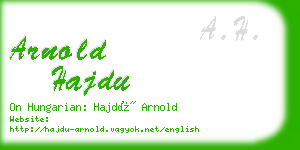 arnold hajdu business card